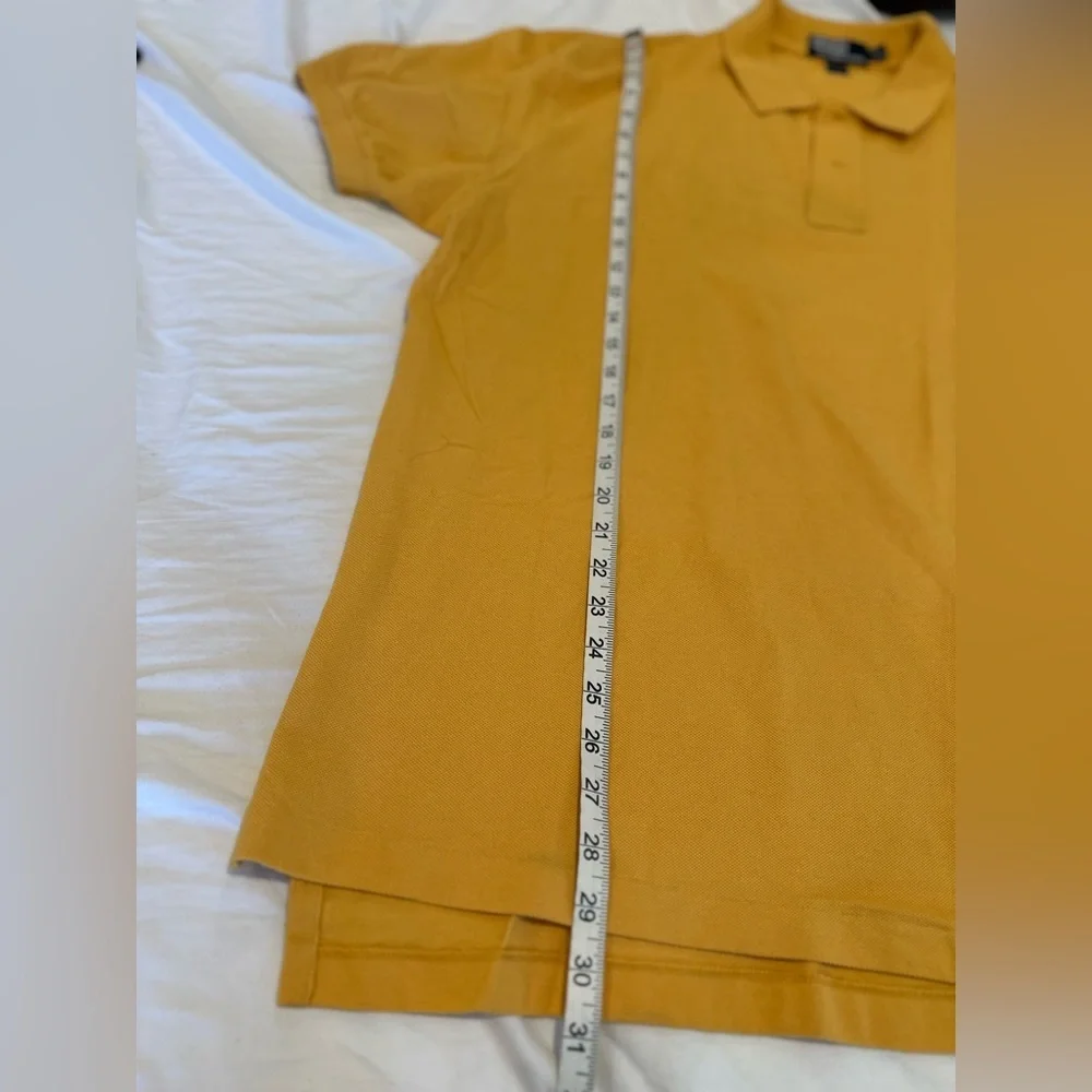 VTG Y2K POLO RALPH LAUREN Sz:XXL Pique Yellow/Orange Cotton Polo Shirt.